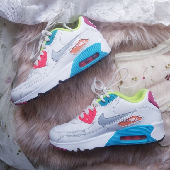 pink and lime green air max